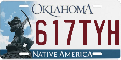 OK license plate 617TYH