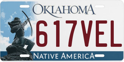 OK license plate 617VEL