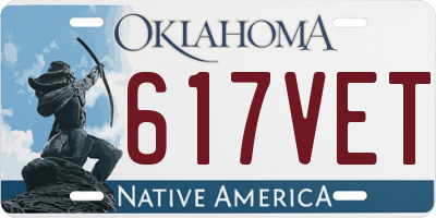 OK license plate 617VET