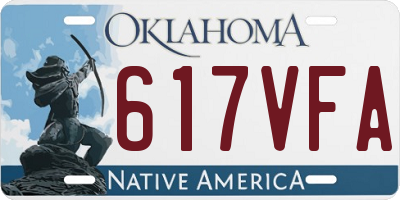OK license plate 617VFA