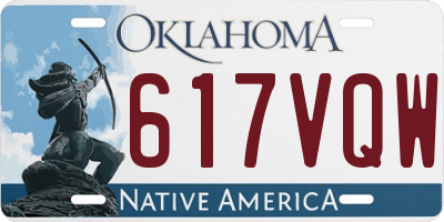OK license plate 617VQW