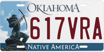 OK license plate 617VRA