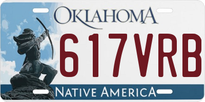 OK license plate 617VRB