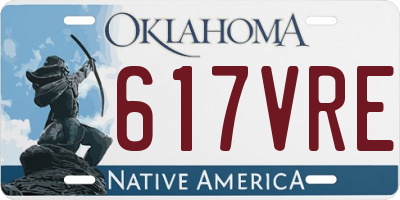 OK license plate 617VRE