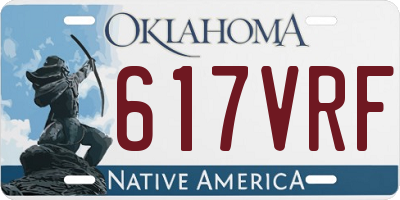 OK license plate 617VRF