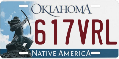 OK license plate 617VRL