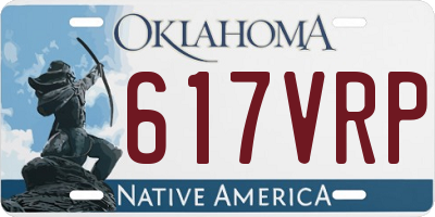 OK license plate 617VRP