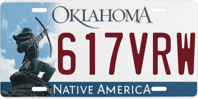 OK license plate 617VRW