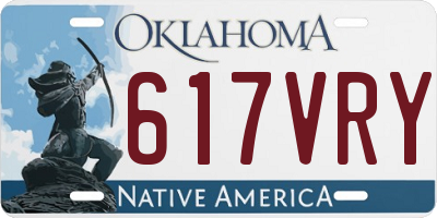 OK license plate 617VRY