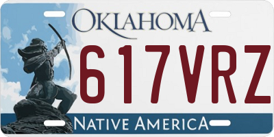 OK license plate 617VRZ