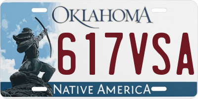 OK license plate 617VSA