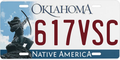 OK license plate 617VSC