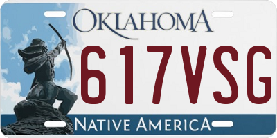 OK license plate 617VSG