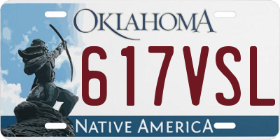 OK license plate 617VSL
