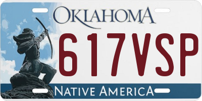 OK license plate 617VSP