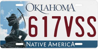 OK license plate 617VSS