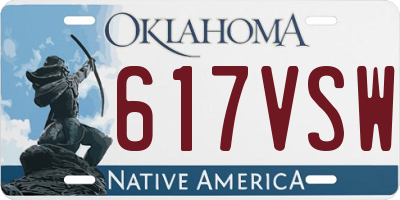 OK license plate 617VSW