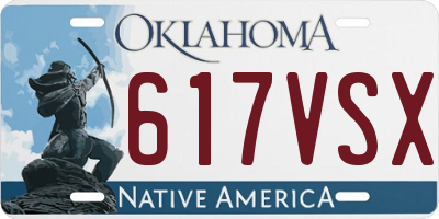 OK license plate 617VSX
