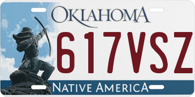 OK license plate 617VSZ
