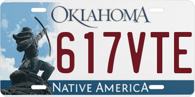OK license plate 617VTE