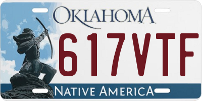 OK license plate 617VTF