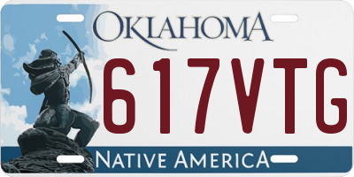 OK license plate 617VTG