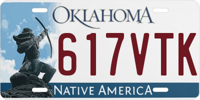 OK license plate 617VTK