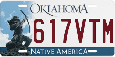 OK license plate 617VTM