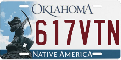 OK license plate 617VTN