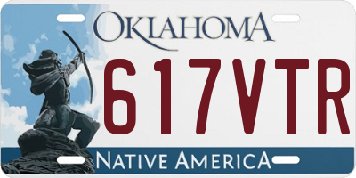 OK license plate 617VTR