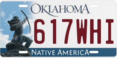 OK license plate 617WHI