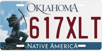 OK license plate 617XLT