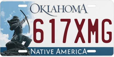 OK license plate 617XMG
