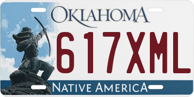 OK license plate 617XML