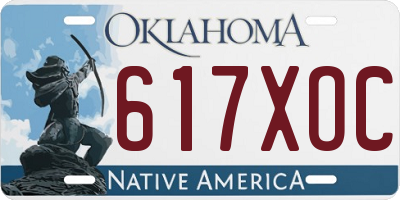 OK license plate 617XOC