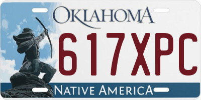 OK license plate 617XPC