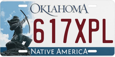 OK license plate 617XPL