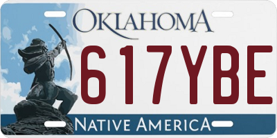 OK license plate 617YBE