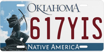 OK license plate 617YIS