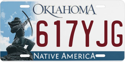 OK license plate 617YJG