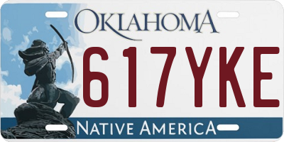 OK license plate 617YKE