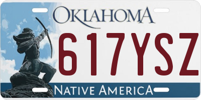 OK license plate 617YSZ