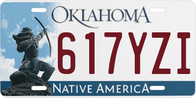 OK license plate 617YZI