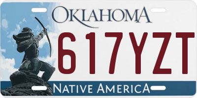 OK license plate 617YZT