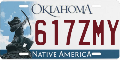 OK license plate 617ZMY
