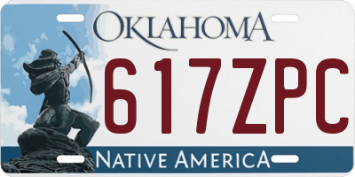 OK license plate 617ZPC