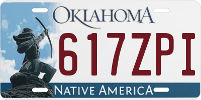 OK license plate 617ZPI