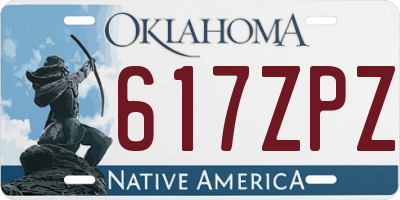 OK license plate 617ZPZ