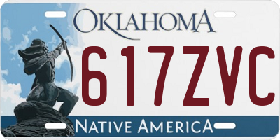 OK license plate 617ZVC