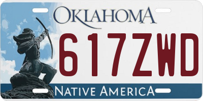 OK license plate 617ZWD